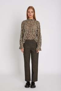 Rue De Femme: Rue De Femme Olana Regular Pants - Brown Sugar