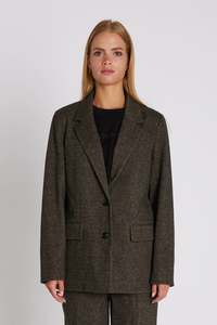 Rue De Femme: Rue De Femme Elly Blazer - Brown Sugar