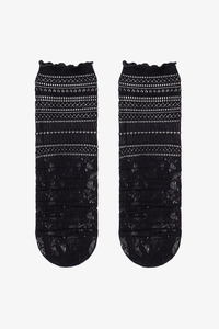 Antler Victoria Stocking Sock - Black