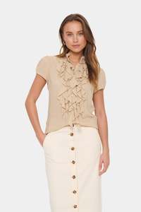 Saint Tropez ElliSZ SS Shirt - Irish Cream