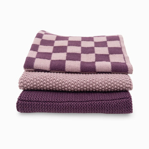 Ecovask: Ecovask Dishcloth Variety 3pk - Grape Orchid Chequer
