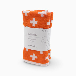 Ecovask Multi Cloth 2pk - Mandarin+