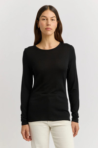 Toorallie Crew Merino Tee - Black AW26
