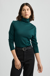 Toorallie Turtle Neck Merino Tee - Cedar