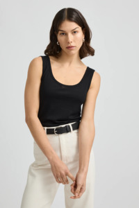 Toorallie: Toorallie Scoop Tank - Black