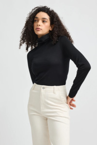 Toorallie: Toorallie Turtle Neck Tee - Black