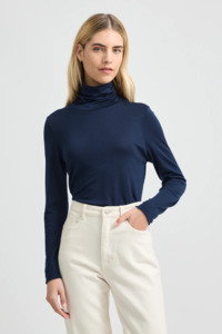 Toorallie Turtle Neck Tee - Navy