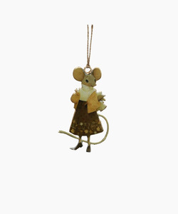 Christmas: French Country Beatrice Ochre Hanging Mouse