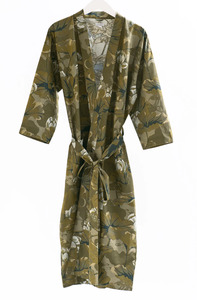Sleepwear: Bianco Lorenne Housecoat - Waterlily Olive