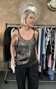 Adine Studio: Adine Studio Sequin Tank - Gold