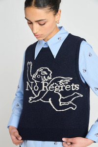 Twenty-Seven Names Deep Kick Vest - Navy