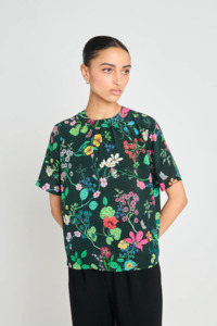 Twenty-Seven Names Interpretations Tee - Deep Green Floral