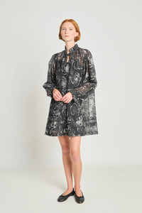 Twenty-Seven Names Character Study Dress - Black Peony