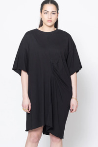 Company Of Strangers: Company Of Strangers Split Tunic - Black Knit