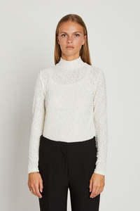 Kings Birthday 20 Off: Rue de Femme Roll Neck Blouse - Off White