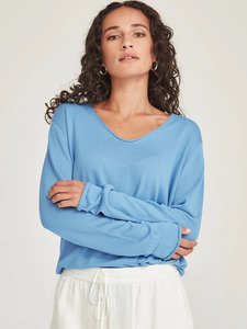 Sale Knitwear: Sills Vinnie V Neck - Sky Blue