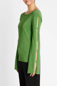 Bruuns Bazaar Anemone Yasmin Knit - Fresh Green with Lurex