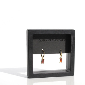 Accessories: Queen of the Foxes Stone Drop Huggies - Garnet