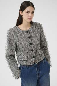Coats And Jackets: Karen By Simonsen Cora Short Blazer - Thunderstorm