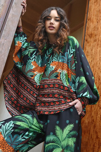 Coop By Trelise Cooper: Curate Behind Her Back Shirt - Leopard Stripe