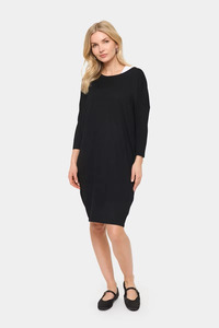 Dresses: Saint Tropez Mila Roundneck Dress - Black