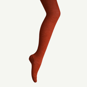 Accessories 1: Lamington Merino Wool Textured Knit Tights - Spice