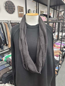 Country Laine Pattern Infinity Scarf - Chocolate