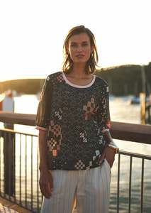 Tops: Design Nation Stash Woven Tee - Stash Print