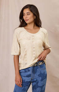 Tops: Design Nation Amber Top - French White