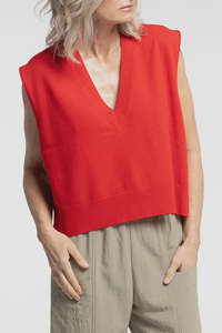 Tops: New Lands Vinnie Vest - Lava