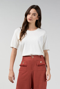 Tops: Loobie's Story Maha Tee - Silk White