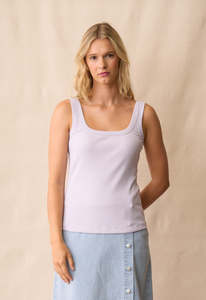 Tops: Neris Noah Square Neck Tank - Iris