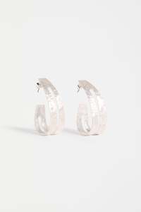 Elk Amner Large Hoop Earring - Silver