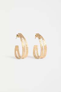 Elk Amner Large Hoop Earring - Gold