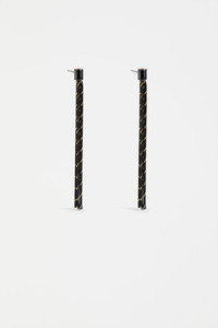 Elk Vodel Drop Earring - Black/Gold
