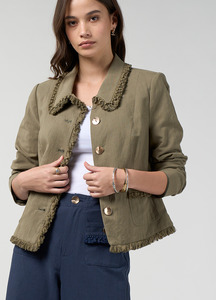 Coats And Jackets: Loobie's Story Navi Jacket - Soft Olive