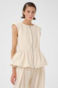 Karen By Simonsen Emery Waistcoat - Egret