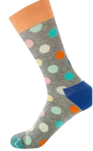 Grey Polka Dot Flynns Sox