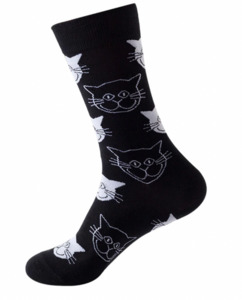 Black & White Kitty Kat Flynns Sox
