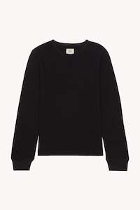TL102 Anthony Waffle L/S - Black
