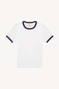 All: T1066 Star Ringer T-Shirt - White/Navy