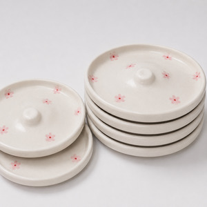 Ceramic Cocktail Rim Sugar & Salt Dish - Pink Blossom