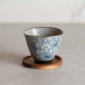Kitchen / Dining: Japanese Ceramics | Tea Cup + Teak Coaster | Botan