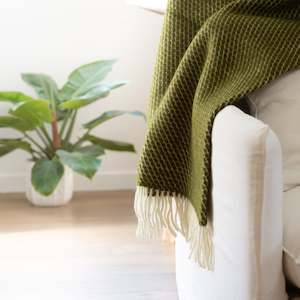 Blankets And Throws: Klippan NZ Wool Blanket |  Velvet | Avocado