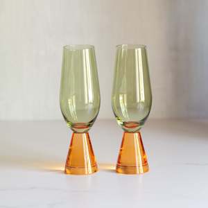 Glassware: Cin Cin Glass Flute | Set of 2