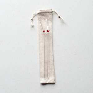 Glass Heart Straws | Set of 2