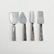 Hammered Nickel Cheese Set (4 piece)