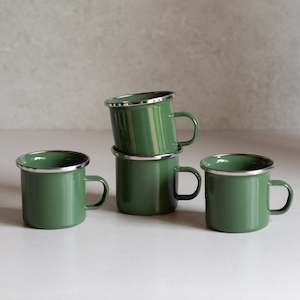Sale: Enamel Espresso Mug | Set of 4 | Green