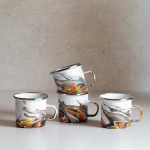 Sale: Enamel Espresso Mug | Set of 4 | Marble