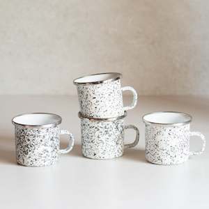 Sale: Enamel Espresso Mug | Set of 4 | Black Speckle